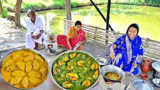 বাঁধাকপির মুইঠ্যা আর গলদা চিংড়ি দিয়ে পালং চিংড়ি রান্না করলাম সাথে দুপুরে খাওয়া দাওয়া [upl. by Nagel927]