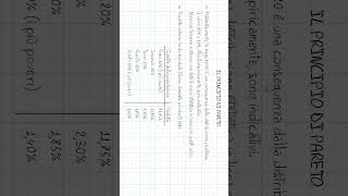 Principio di Pareto  Parte b economia Curiosità ProntoSoccorsoStudenti [upl. by Martinson]