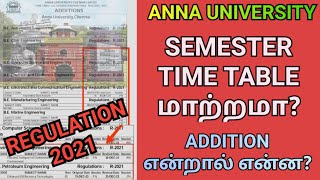 Anna University Semester Exam Time Table Changed amp Addition Details  Engineering Semester Exam  AU [upl. by Akitahs917]