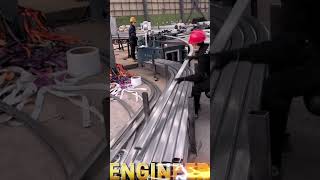 Pipe Rolling in Different Rollers Good tools and machinery make work easy shortsvideo automobile [upl. by Lolande]