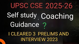 UPSC CSE Self study i cleared 3 prelims and interview 2023 [upl. by Gibbons]