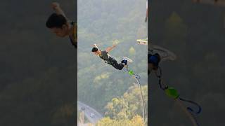 Bungy jumping rishikeshbungeejumping bungeejumpinginrishikesh bungeeadeventure shortvideo [upl. by Annelg]