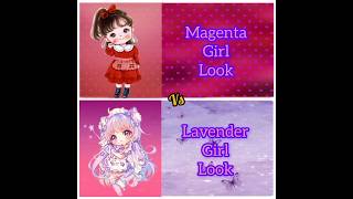 Magenta girl look vs Lavender girl lookfashionstylesaestheticclothingetcprincess Nousumi [upl. by Herschel713]