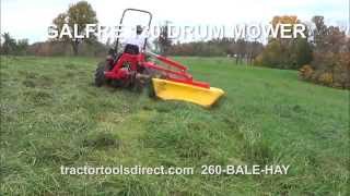 Galfre 130C Compact Drum Mower and Antonio Carraro tractor [upl. by Audie28]