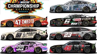 2023 NASCAR CUP SERIES PAINT SCHEME PREVIEW FOR THE CHAMPIONSHIP RACE AT PHOENIX [upl. by Nicholle263]