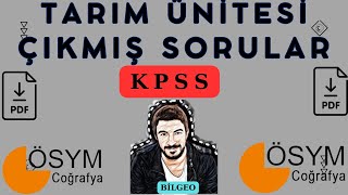 13 KPSS ÇIKMIŞ SORULAR TARIM ÜNİTESİ 3347 açıklamasını da yaptığımız üzere cevap 2 ve 4 [upl. by Ecirbaf609]