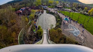 Bath Tub Log Flume  Badewannen Fahrt 4K 60fps onride POV Tripsdrill 2024 [upl. by Noiramaj]