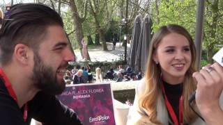 Interview Ilinca amp Alex Florea Romania 2017 at Eurovision in Concert [upl. by Adaval618]