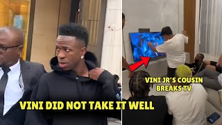 Vini jr Filmed Crying after Ballon Dor loss to Rodri  His Cousin Breaks the TV [upl. by Alla440]