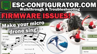 ESCConfigurator BlueJay Firmware Issues Motor Not Spinning amp Music 🎵 Mobula 6 Setup [upl. by Asil390]