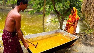 Jaggery Making Process  Village Food  Jaggery Production Process [upl. by Jago]