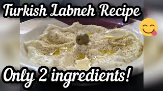 Turkish Labneh Recipe  Strained Greek Yoghurt  Only 2 Ingredients [upl. by Sivla312]