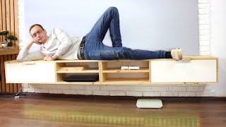 How To Build A Floating Media Console  TV Stand Tutorial  Floating Entertainment Center [upl. by Waechter362]