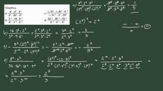 9 Simplificación de una fracción con potencias en el numerador y el denominador [upl. by Jacobine]