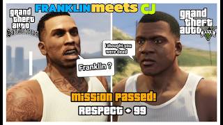 Franklin Meets CJ in Grove Street  GTA 5 Gang War with Ballas EPISODE 6 [upl. by Nabi]