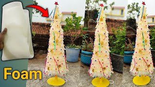 Diy Crafts Ideas 💡 how to make easy Christmas tree 🎄  Foam Ka Guldasta Design Banana [upl. by Marabel]