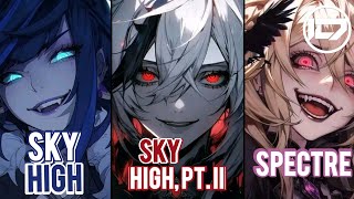 Nightcore→Sky High ✘ Sky High PT II ✘ Spectre←Mashup Versus Progressisve House Mashups [upl. by Hamish640]