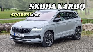 2023 Skoda Karoq Sportsline Nach dem Diesel kommt der Benziner  Review Fahrbericht Test [upl. by Weldon]