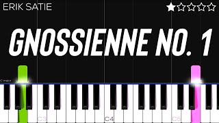 Erik Satie  Gnossienne No 1  EASY Piano Tutorial [upl. by Notaes]