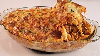 Baked Ziti Recipe How to Make Baked Ziti Pasta with Ricotta and Ground Beef [upl. by Idnis]