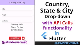 Country State City Dropdown with API Calls in Flutter [upl. by Anertal]