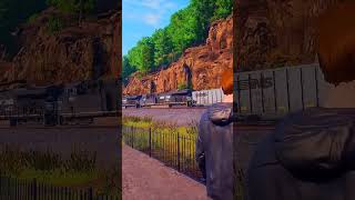 Train sim world 4 Empty coalporters around horshoe curve train trainsimworld4 trainsimulator [upl. by Lleze671]