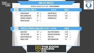 Mirfield CC 2nd XI v Mirfield Parish Cavaliers CC 1st XI [upl. by Adim]