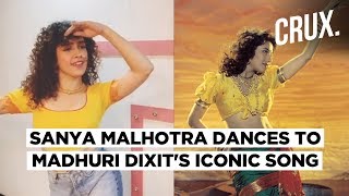 Sanya Malhotra Recreates Madhuri Dixits Iconic Dance Moves From Sailaab [upl. by Hurst]