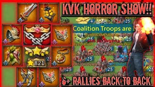 lords mobile  KVK HORROR SHOW DEFENDING 6 RALLIES BACK TO BACK 1900 BLASTS INCOMING NEW COMP [upl. by Ogren714]