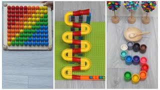 Oddly Satisfying video compilation with beads bells balls marble run xylophone and more [upl. by Serene21]