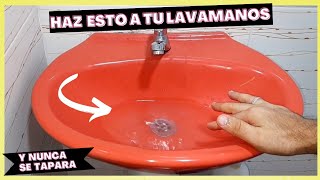 Como DESTAPAR el LAVAMANOS del BAÑO [upl. by Eiuqcaj]