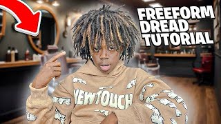 HOW TO GET FREEFORMAFRO DREADS TUTORIAL VERY EASY [upl. by Tiena]