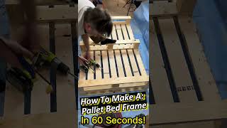 DIY Wood Projects How To Create Your Own Queen Pallet Bed Frame [upl. by Eradis775]