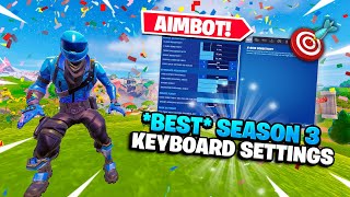 BEST Keyboard amp Mouse  Controller Settings for INSANE AIM  FAST EDITS Fortnite Season 3 🎯 [upl. by Awe408]