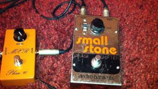 MXR 74 Phase 90 Reissue 2010 vs Electro Harmonix Small Stone 1977 [upl. by Prisca]