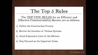 The Keys to an Effective Constructability Review [upl. by Nilra]