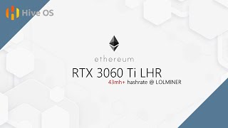 43mh Ethereum Hashrate with RTX3060 Ti LHR [upl. by Eerok]