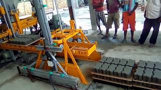 FULLY AUTOMATIC M50 GRADE CONCRETE PAVER MAKING MACHINE IN ASSAM MODEL 7550 [upl. by Sanson]