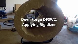 Applying the wool rigidizer to the Devil Forge [upl. by Allekim458]