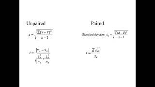 AS A Level Students ttest paired and unpaired [upl. by Lidah]