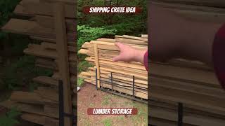 Shipping Crate turned into a Lumber Rack woodlandmills bandsawmill [upl. by Os]