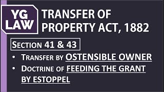 Transfer by a person other than full owner  Section 41 amp 43  TPA  YG Law [upl. by Swanhildas533]