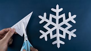 Paper Snowflakes 02  Easy Paper Snowflakes  How to make Snowflakes out of paper [upl. by Ahsinod452]