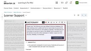 Using the Dictionary in Brightspace [upl. by Hamlin319]