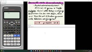 Casio fx991DEX  einfache Erklärung Punktwahrscheinlichkeit Bernoulli Binomialverteilung k Treffer [upl. by Kobi]