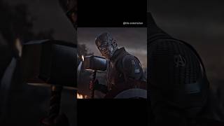 Captain America lifting Thors hammer cool edit🥶😎 trendingviralshorts [upl. by Nonek393]