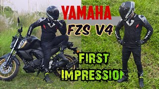 New Yamaha FZS V4 Full Details  First Impression  halftuber fzsv4 [upl. by Ylloh]