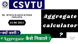 Aggregate कैसे निकाले  CSVTU [upl. by Gebler]