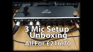 3 Mic set up for Streaming  UMC404HD and Mics Unboxing [upl. by Yelekalb]