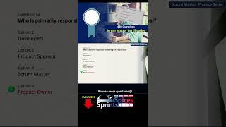 Scrum Master Certification Question 54 agile scrum scrumcertification scrummaster psm [upl. by Suirtimid]